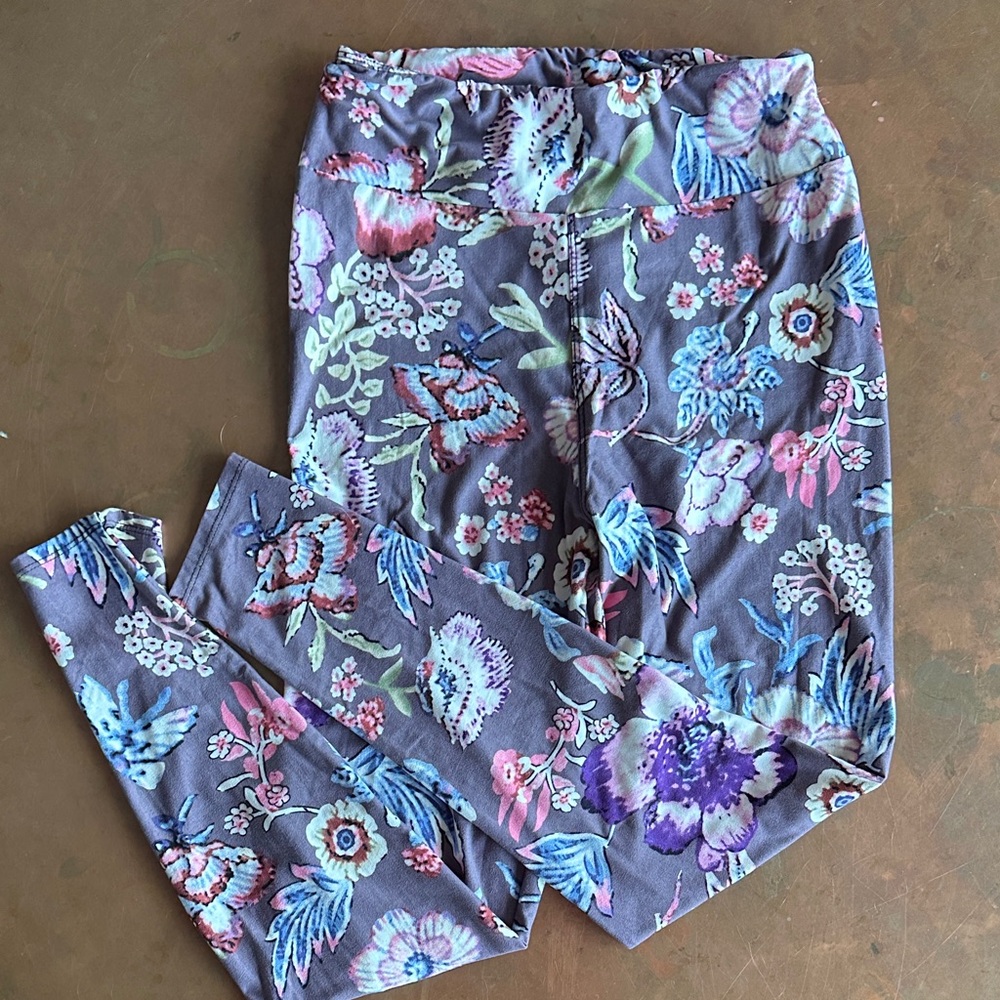 Floral womens Leggings buttery soft